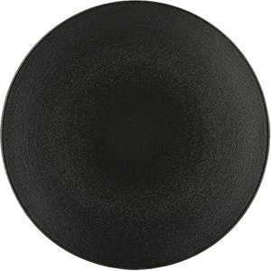 картинка Тарелка мелкая D=28см черный «Экинокс» фарфор 