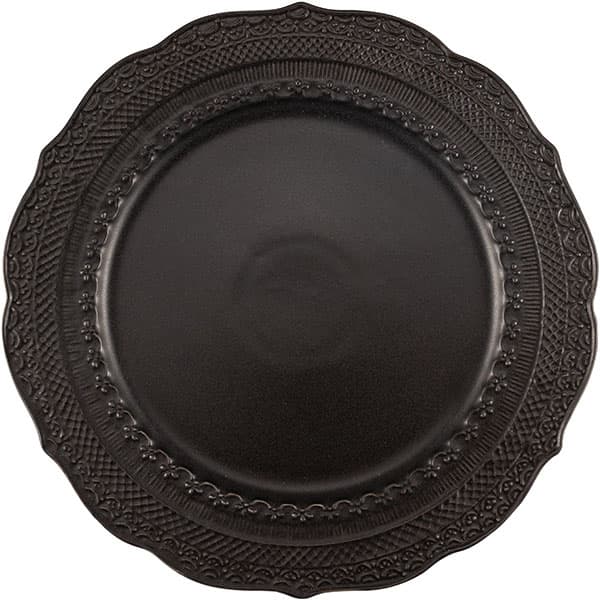 картинка Тарелка D=28,H=2см.«Скалистос» мелкая керамика черный 