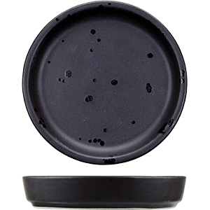 картинка Тарелка с бортом D=11см «Оникс» керамика черный 