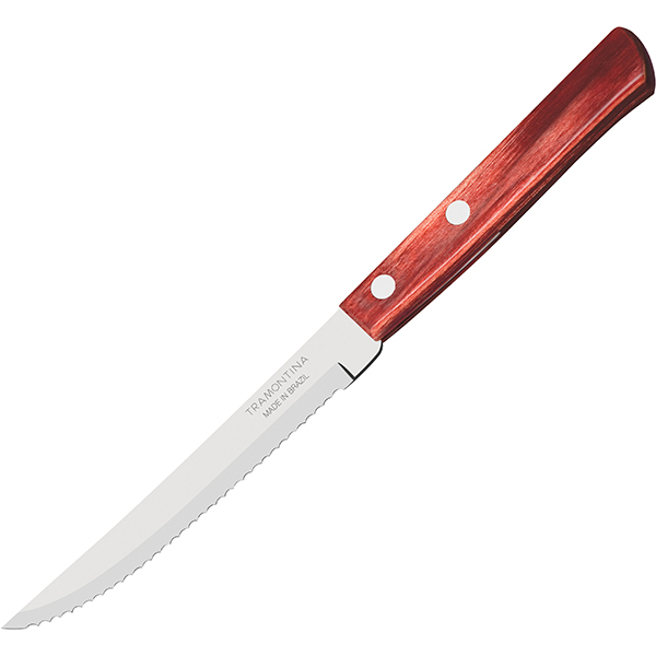 картинка Нож для стейка L=228/115,B=7мм с дерев.ручкой, сталь нерж.  