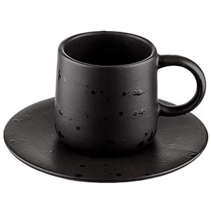 картинка Пара чайная 200мл коническая «Оникс» керамика черный 