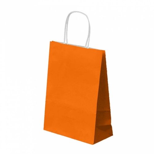 картинка Пакет бумажный для покупок с ручками 20+10x29см,апельсин 1 шт  GDP 