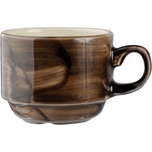 картинка Чашка кофейная 100мл D=6.5,H=5,L=8.5см «Пепперкорн» коричнев.,бежев. 