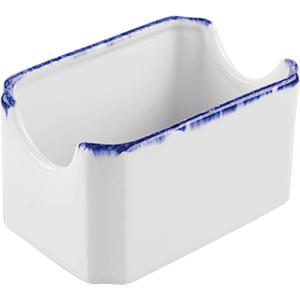 картинка Емкость для пакетиков сахара белый,синий «Блю дэппл» 
