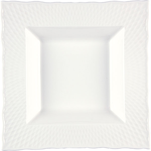 картинка Тарелка глубокая квадратная L=25,5,B=25,5см.«Онирос» фарфор белый 