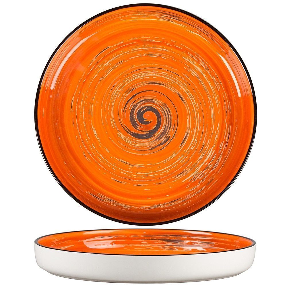 картинка Тарелка 23 см.с бортом Texture Orange Circular 