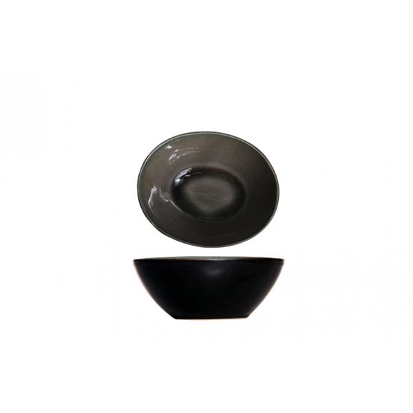картинка Миска, 100 мл, 10,5*9*4 см, черный, фарфор, покрытие - глазурь,Laguna verde 