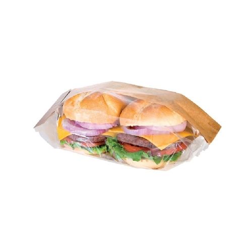 картинка Пакет для сэндвича с окном 9+5,5x18 см, крафт-бумага (цена за-250шт/уп)  GDP 