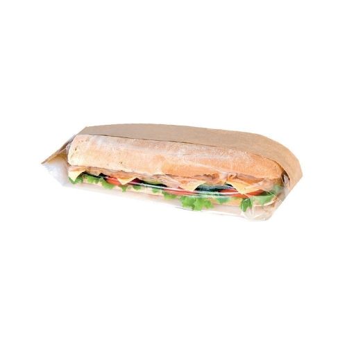 картинка Пакет для сэндвича с окном "PANORAMA" 9+5,5x26 CM, крафт-бумага 250шт/уп  Garcia D. 