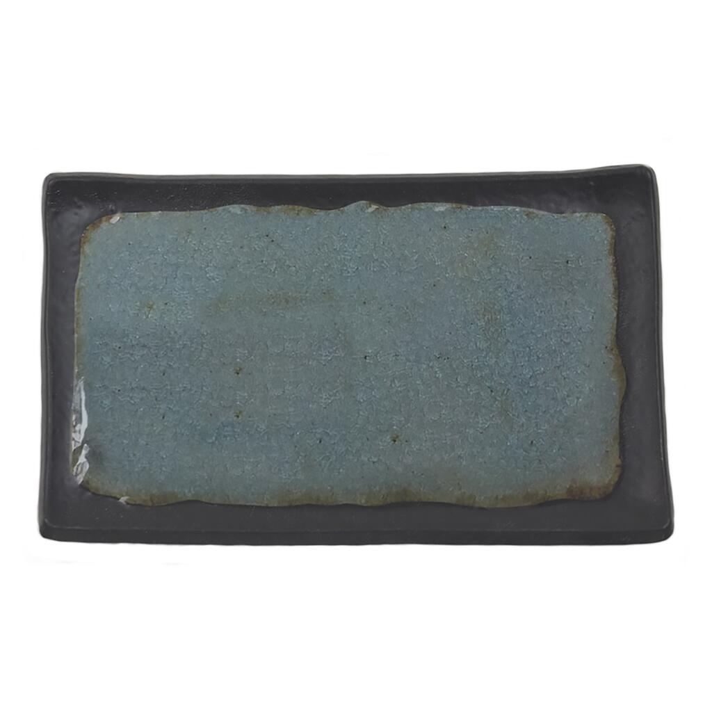 картинка Блюдо 26*16,2*2 см прямоуг. Turquoise black пластик меламин 