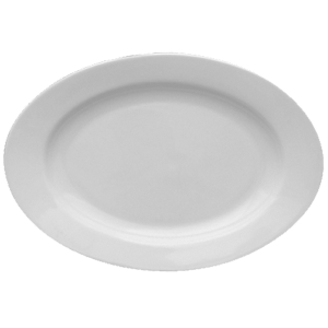 картинка Блюдо овальное H=5.5,L=38,B=26см белый «Кашуб-хел» фарфор 