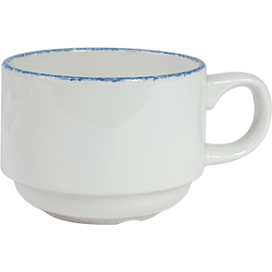 картинка Чашка кофейная 100мл белый,синий«Блю дэппл» фарфор 