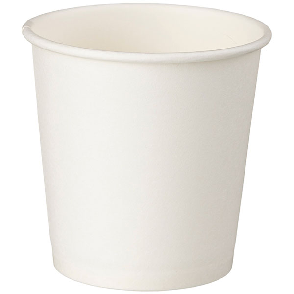 картинка Стакан для горячих напитков одноразовый однослойный[50шт], бумага, 100мл, D=62,H=62мм, белый 