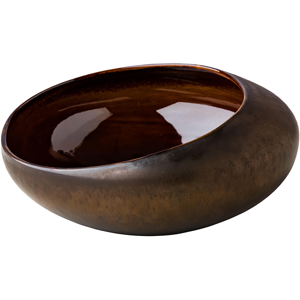 картинка Салатник 1,15л.D=210,H=81мм.«Ро дизайн бай кевала» керамика коричнев. 