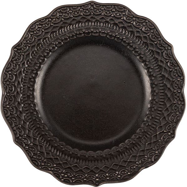 картинка Тарелка D=15,H=2см.«Скалистос» пирожковая керамика черный 