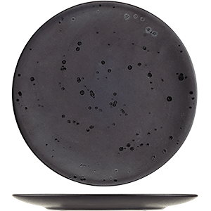 картинка Тарелка плоская D=21см «Оникс» керамика черный 