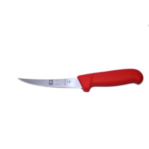 картинка Нож обвалочный 130/260 мм. изогнутый (полугибкое лезвие),красный SAFE 