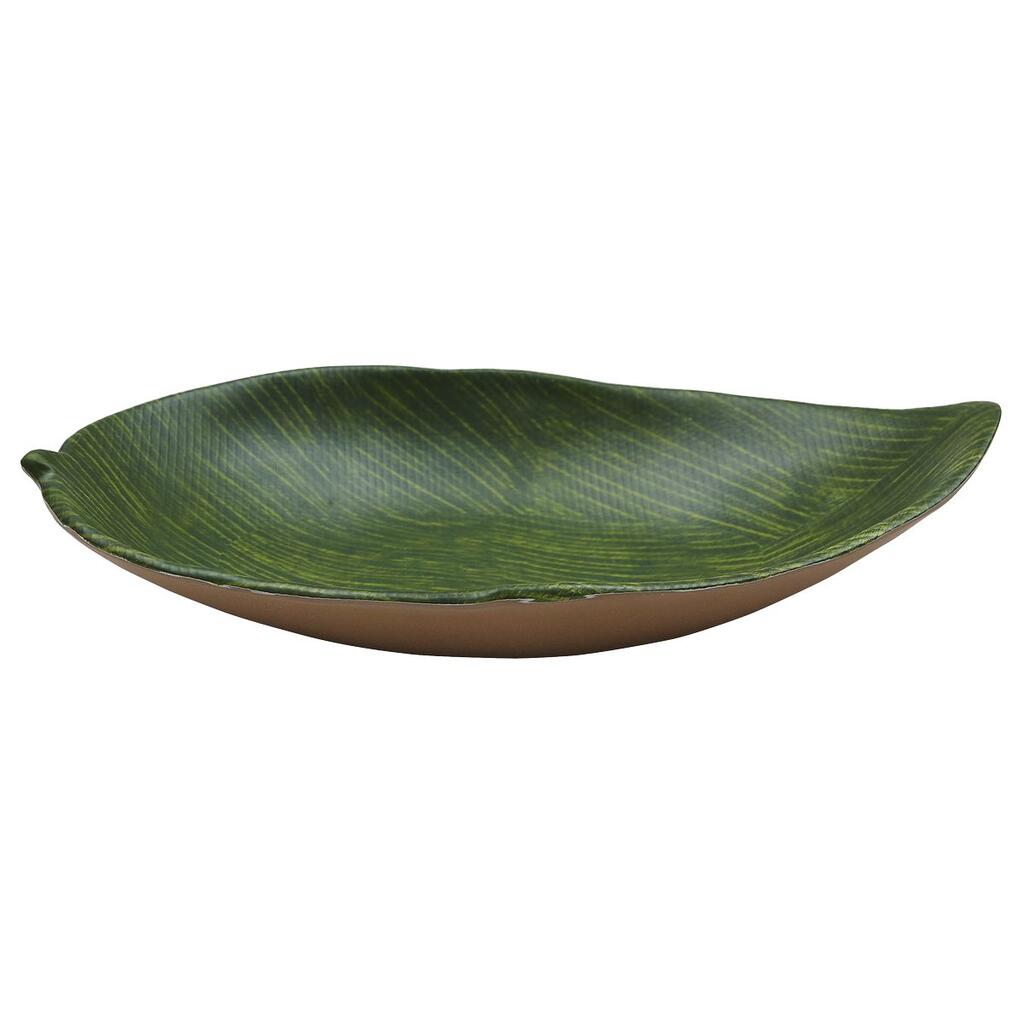 картинка Блюдо 37,8*22,9*7 см овальное Лист Green Banana Leaf пластик меламин 