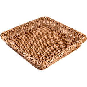 картинка Корзина для хлеба L=45,B=45,H=8см квадр. полиротанг коричнев. 