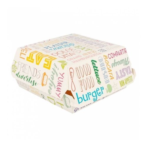 картинка Коробка картонная для бургера "PAROLE" 17,5x18x7,5см,(цена за-50шт/уп)  GDP 