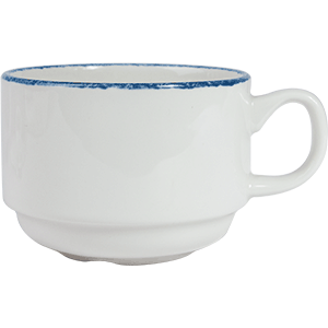 картинка Чашка чайная 170мл белый,синий «Блю дэппл» фарфор 