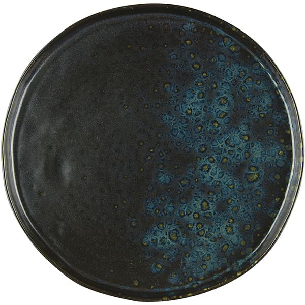 картинка Тарелка D=31см.«Фобос» мелкая керамика черный,синий 