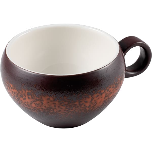 картинка Чашка чайная 240мл.H=65,L=135,B=105мм.«Эстиа» фарфор коричнев.,белый 