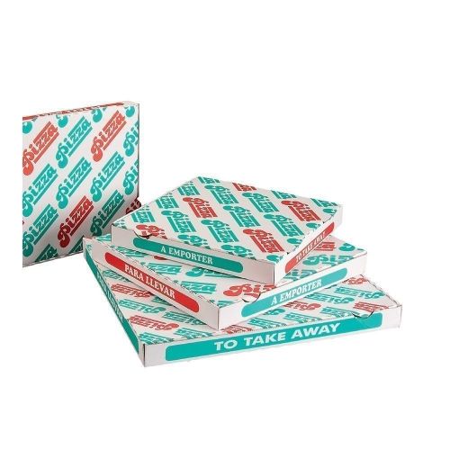 картинка Коробка для пиццы, гофрированный картон 33*33*3,5 CM, белая - 1 шт  Garcia D. 
