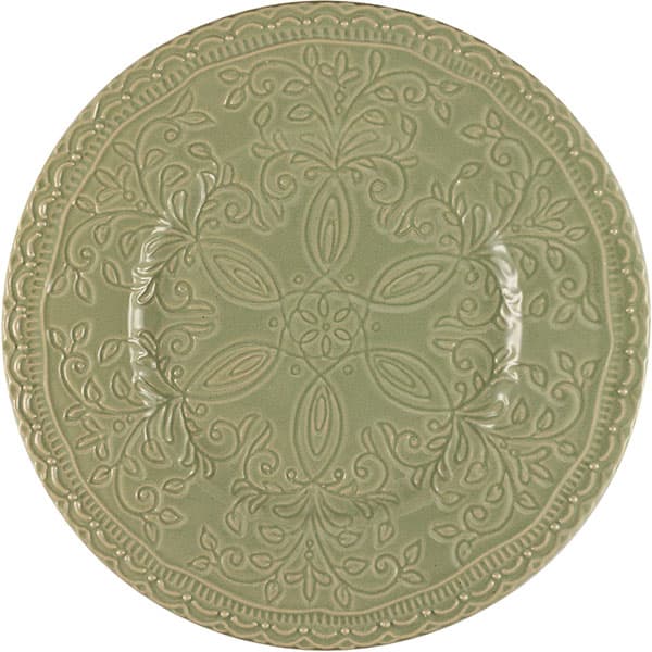 картинка Тарелка D=225,H=25мм.«Скалистос» мелкая керамика зелен. 