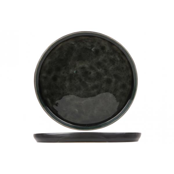 картинка Тарелка десертная, круглая, Ø 21,5 см, черный, фарфор,покрытие -глазурь,Laguna verde 