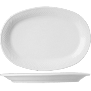картинка Блюдо овальное H=3,L=35,B=24.5см «Портофино» белый 