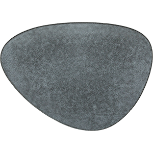 картинка Тарелка мелкая L=28,B=20.5см.«Органика» фарфор серый 