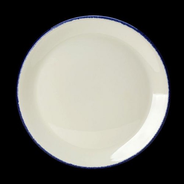 картинка Тарелка мелкая D=28см белый,синий «Блю дэппл» фарфор 