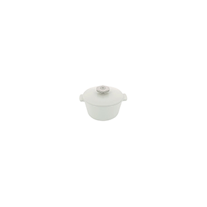 картинка Кастрюля для сервировки 0.5л D=136,H=92мм белый «Революшн» керамика с крышкой 