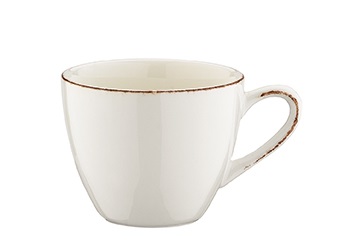 картинка Чашка  80 мл. кофейная d=64 мм. h=53 мм. Ретро коричневый край (блюдце E100GRM01STB) 