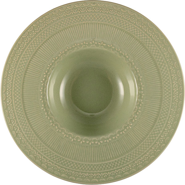 картинка Тарелка для пасты 200мл.D=23,H=4см.«Скалистос» керамика зелен. 