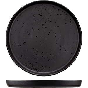 картинка Тарелка с бортом D=26см «Оникс» керамика черный 