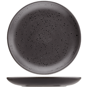 картинка Тарелка плоская без полей D=210,H=23мм «Оникс» керамика черный 