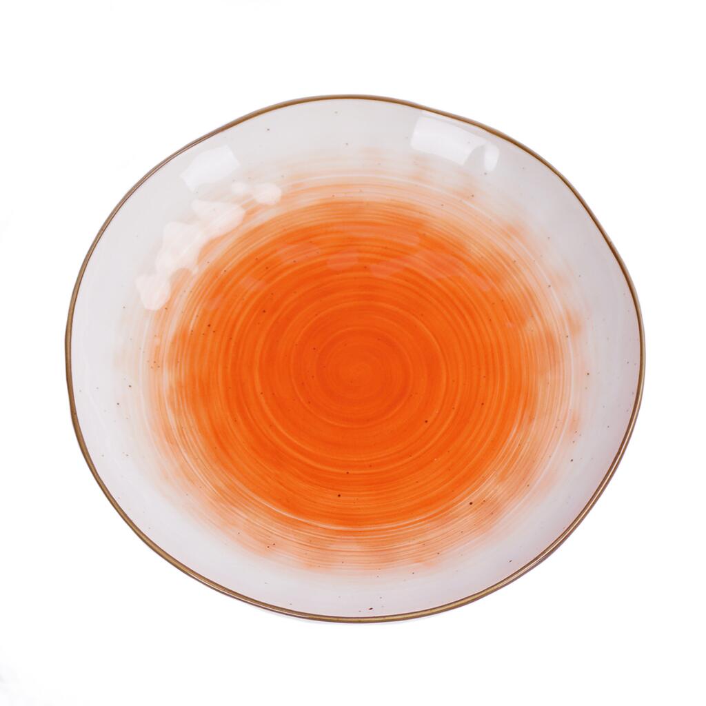 картинка Салатник 450 мл d 21,5 см h3,8 см оранжевый фарфор "The Sun Eco" 
