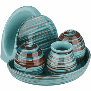картинка Набор для специй H=85, L=140, B=90мм «Скандинавия» керамика,голуб. 