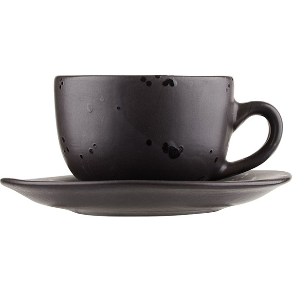 картинка Пара чайная 200мл.D=150,H=65мм «Оникс» керамика черный 