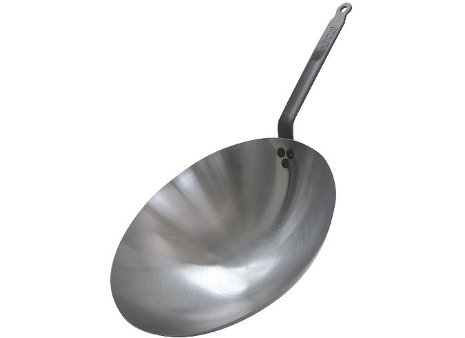 картинка Сковорода Вок d=35,5 см. белая сталь (индукция) 