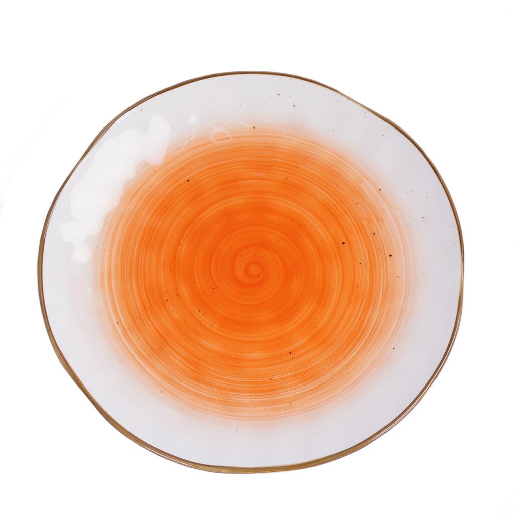 картинка Тарелка d 21 см оранжевая фарфор "The Sun Eco" 