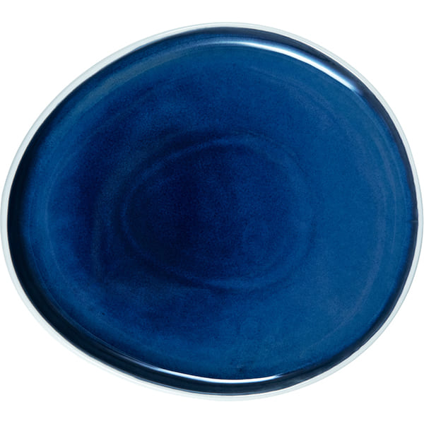 картинка Тарелка H=25,L=175,B=160мм.«Абиссос» пирожковая фарфор синий,белый 