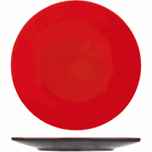 картинка Тарелка мелкая D=27см «Кармин» керамика,красный,черный 