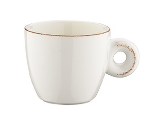 картинка Чашка 70 мл. кофейная Ретро коричневый край (блюдце E100BNC01ESP-T) 
