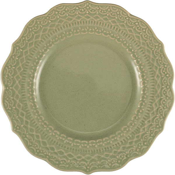картинка Тарелка D=15,H=2см.«Скалистос» пирожковая керамика зелен. 