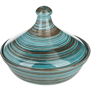 картинка Тажин с крышкой 0.5л.D=18,H=15см.«Скандинавия» керамика голуб. 