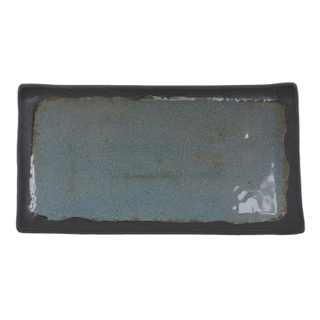 картинка Блюдо 32*17,6*2 см прямоуг. Turquoise black пластик меламин 