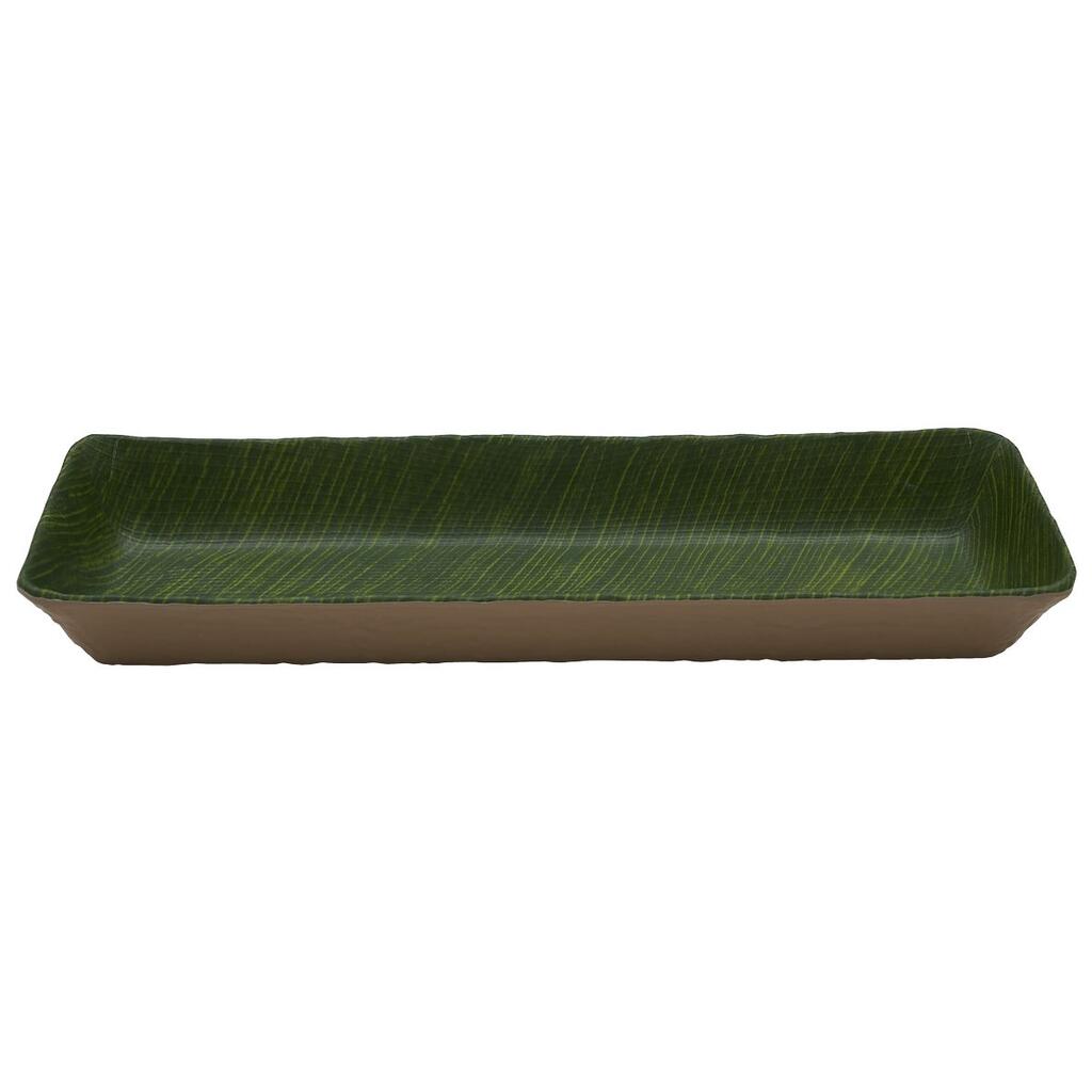 картинка Салатник 2500 мл 53*16,2*6,5 см прямоуг. Green Banana Leaf пластик меламин 
